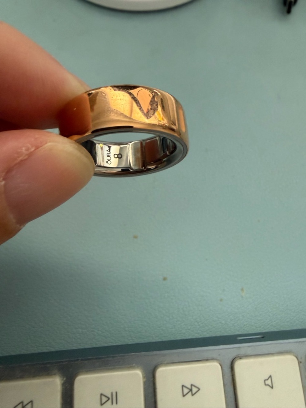 Oura Two-Tone Rose Gold Exterior Smart Ring